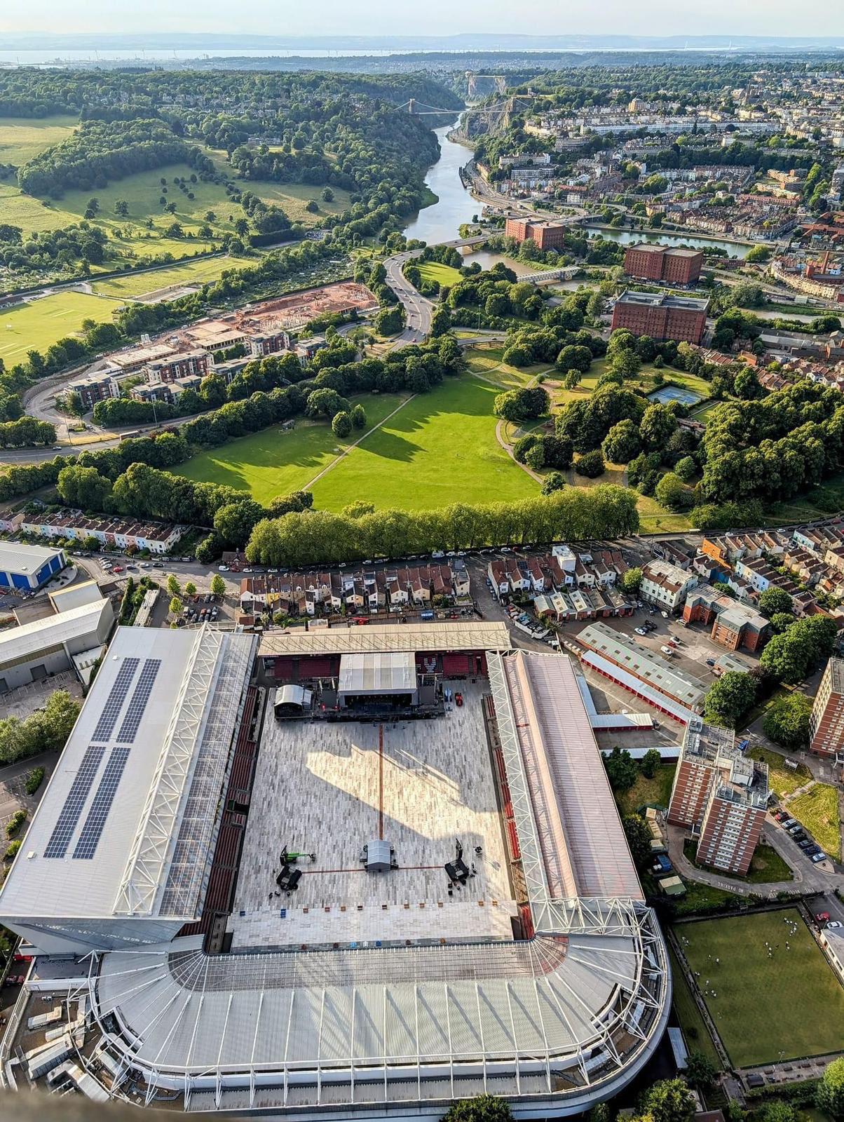 Crew on site at festival